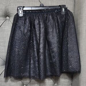 Zara Girls sparkling black grey skirt